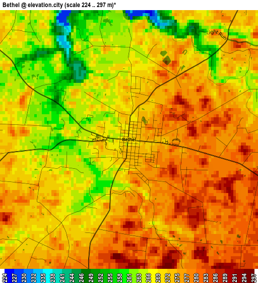 Bethel elevation map