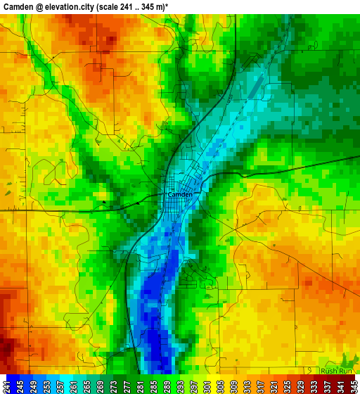 Camden elevation map