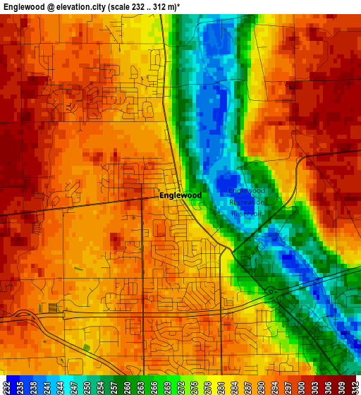 Englewood elevation map