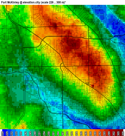 Fort McKinley elevation map