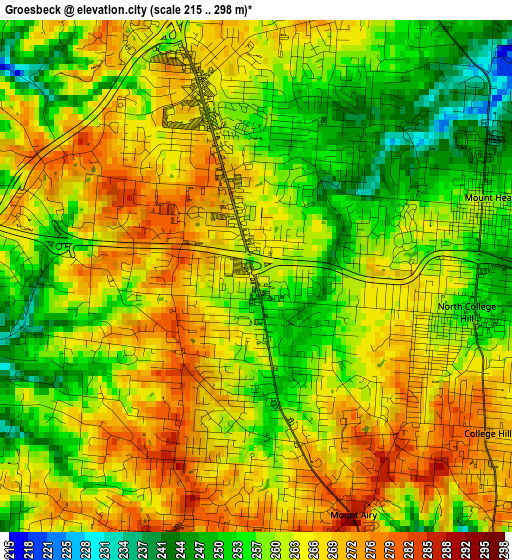 Groesbeck elevation map