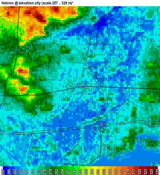 Hebron elevation map