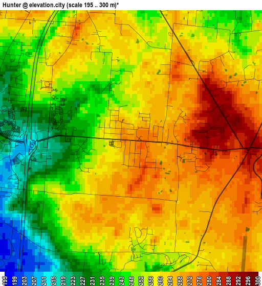 Hunter elevation map