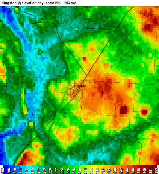 Kingston elevation map