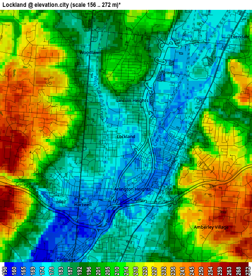 Lockland elevation map