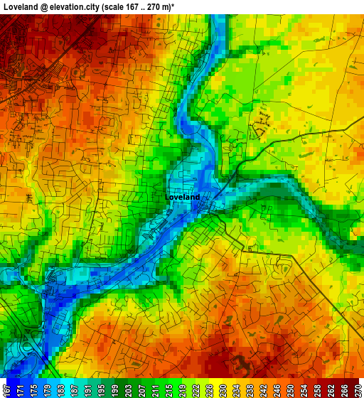 Loveland elevation map