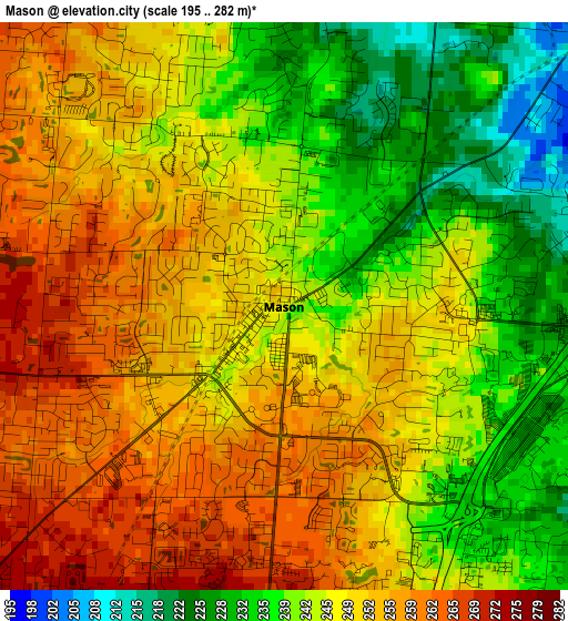 Mason elevation map