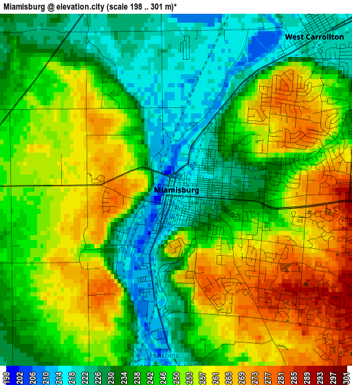 Miamisburg elevation map