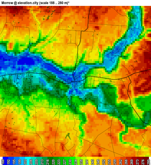 Morrow elevation map