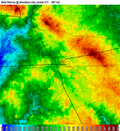 New Vienna elevation map