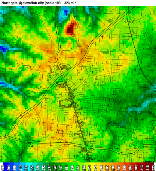 Northgate elevation map