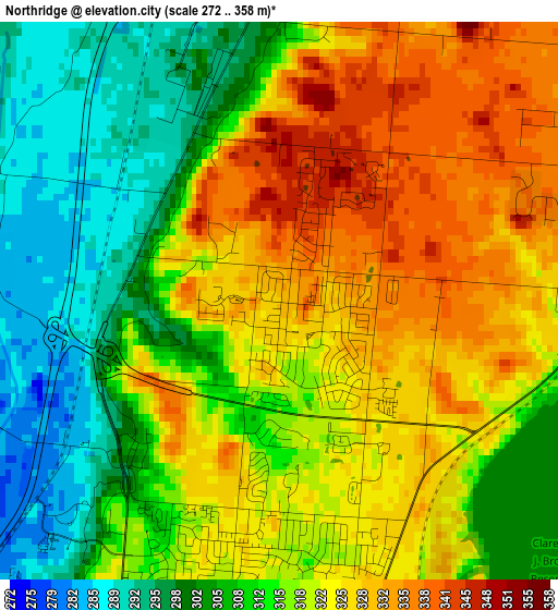 Northridge elevation map