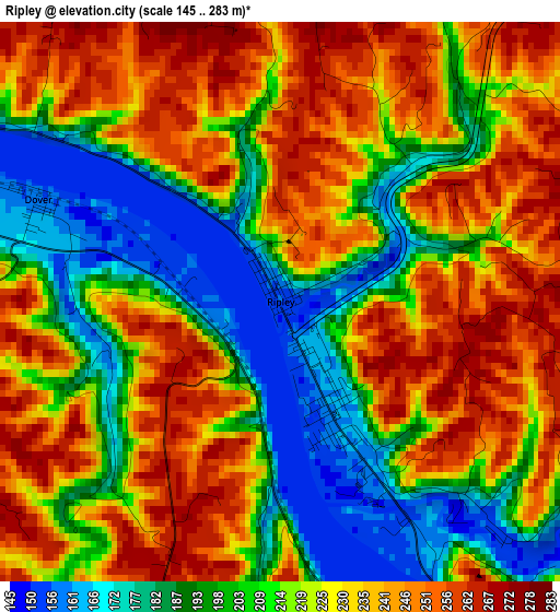 Ripley elevation map