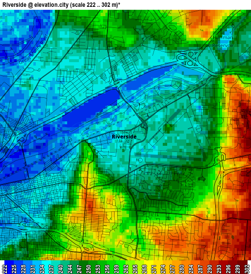 Riverside elevation map