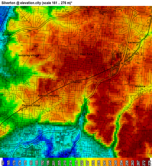 Silverton elevation map