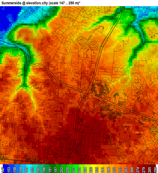 Summerside elevation map