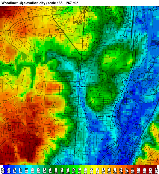 Woodlawn elevation map