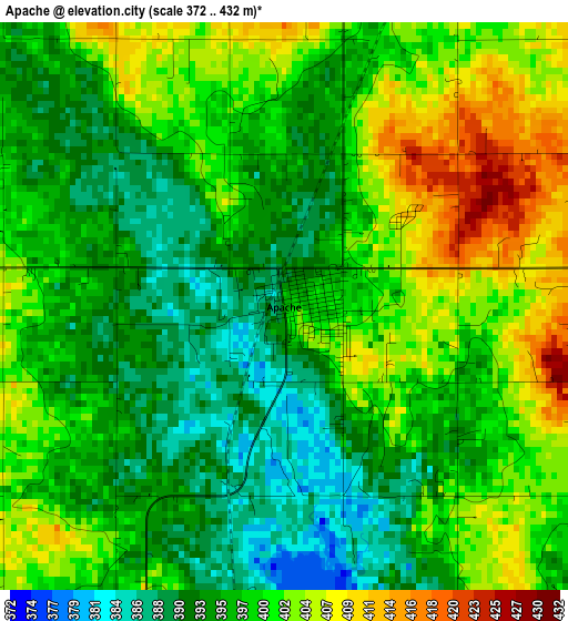 Apache elevation map