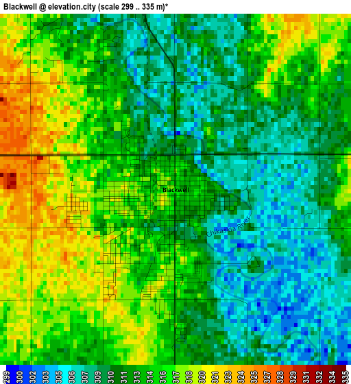 Blackwell elevation map