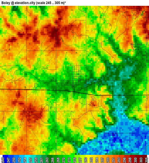 Boley elevation map