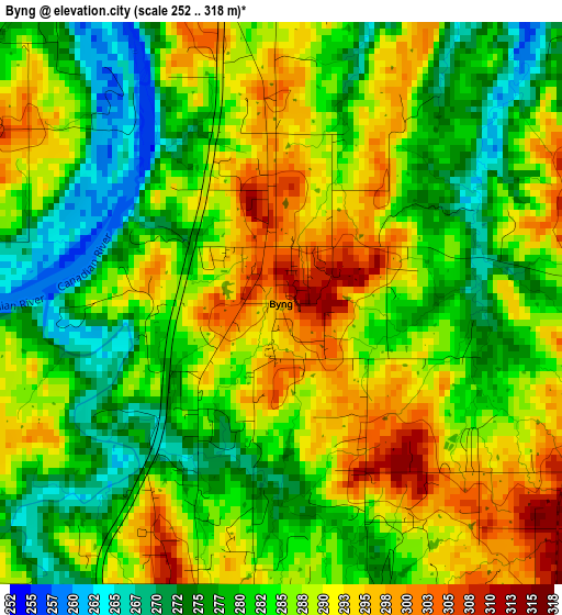 Byng elevation map