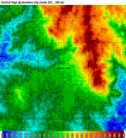 Central High elevation map