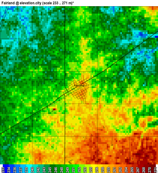 Fairland elevation map