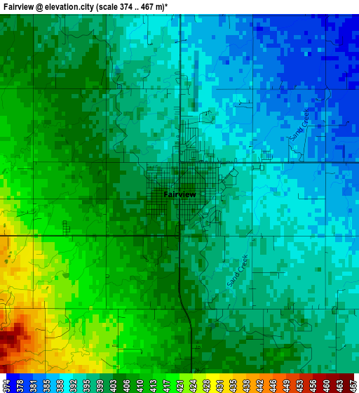 Fairview elevation map