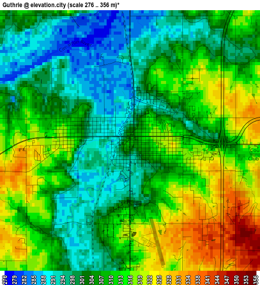 Guthrie elevation map