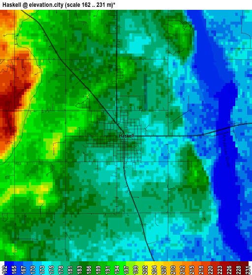 Haskell elevation map