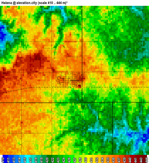 Helena elevation map