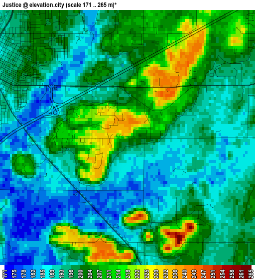 Justice elevation map