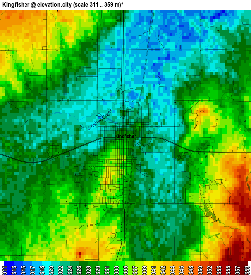 Kingfisher elevation map