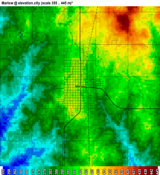 Marlow elevation map