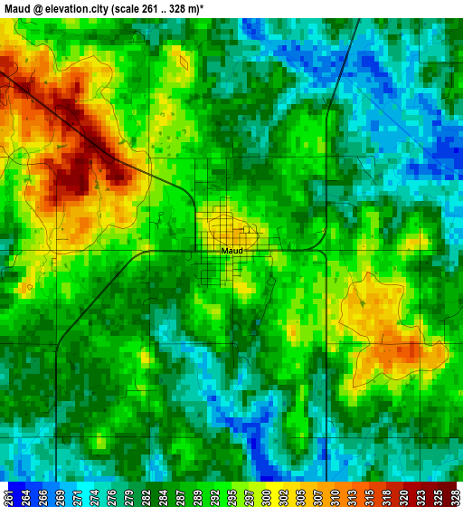 Maud elevation map