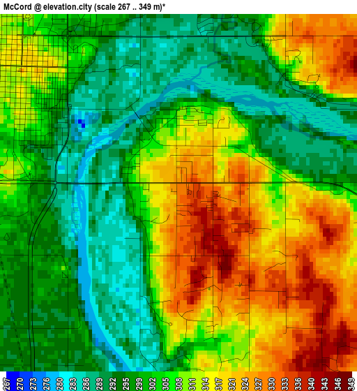 McCord elevation map