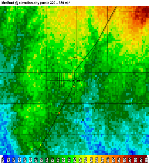 Medford elevation map