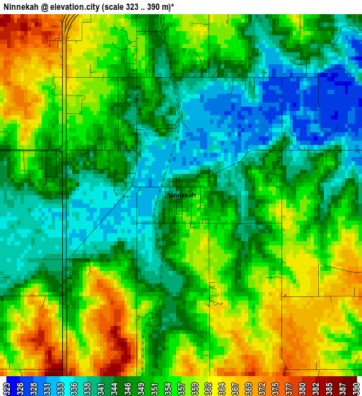 Ninnekah elevation map