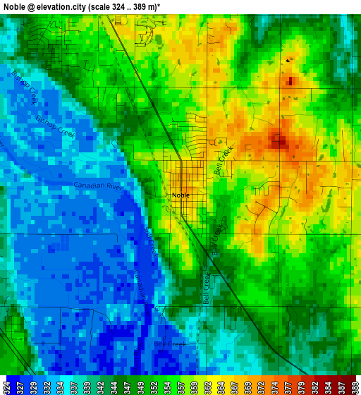 Noble elevation map