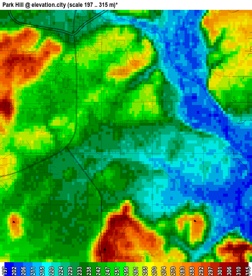 Park Hill elevation map