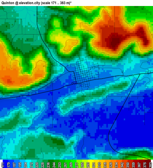 Quinton elevation map