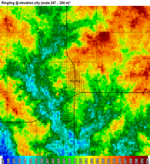 Ringling elevation map