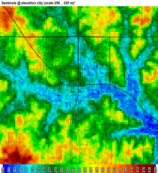 Seminole elevation map