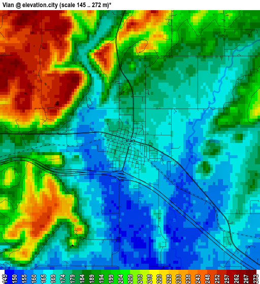 Vian elevation map