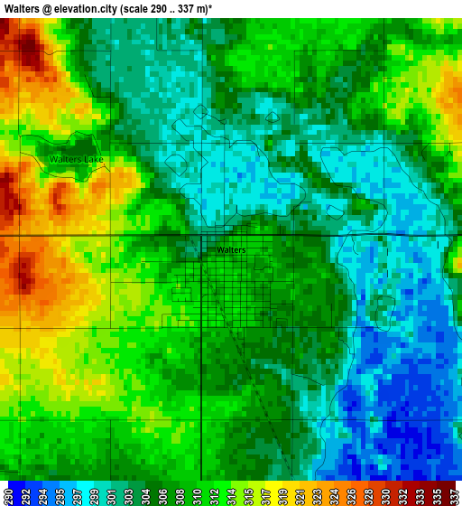 Walters elevation map