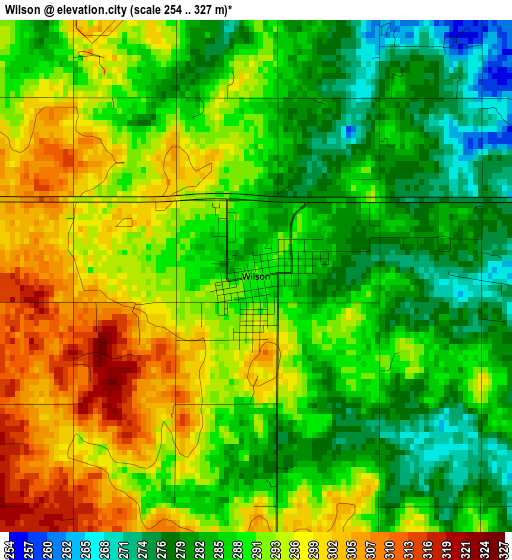 Wilson elevation map