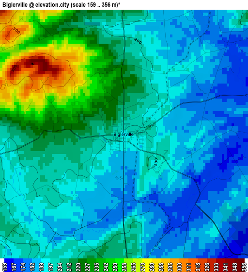 Biglerville elevation map