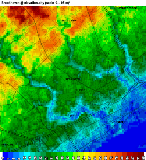 Brookhaven elevation map