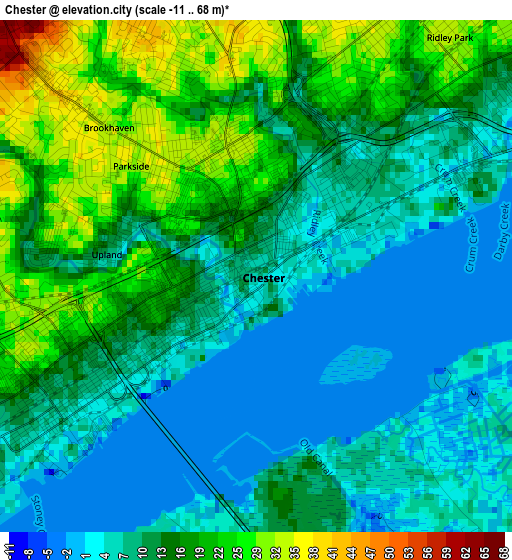 Chester elevation map