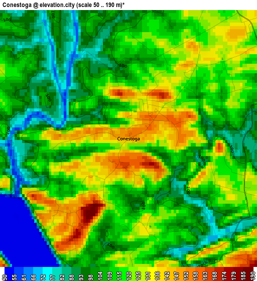 Conestoga elevation map